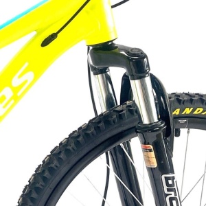 Bicicleta BR Tornado 26", 21 viteze, frane pe disc, cadru din aluminiu 13.5", manete secventiale, galben - Img 7