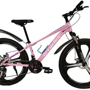 Bicicleta BR Tornado ProMG 26", jante MAGNEZIU, 21 viteze, frane pe disc, cadru din aluminiu 13.5", manete secventiale, roz