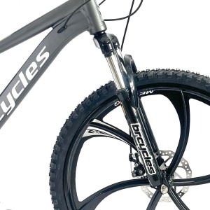 Bicicleta BR Tornado ProMG 26", jante MAGNEZIU, 21 viteze, frane pe disc, cadru din aluminiu 13.5", manete secventiale, gri - Img 3