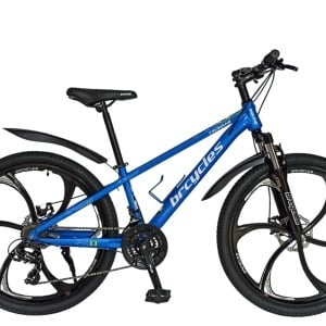 Bicicleta BR Tsunami ProMG 24", cadru otel 13", jante magneziu, manete secventiale, frane disc, 21 viteze, albastru