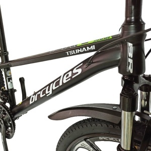 Bicicleta BR Tsunami ProMG 24", cadru otel 13", jante magneziu, manete secventiale, frane disc, 21 viteze, negru - Img 5