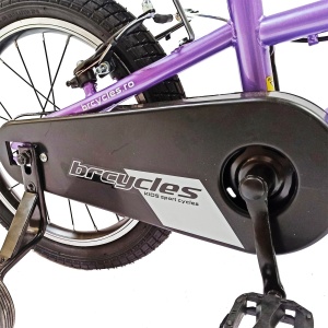 Bicicletă copii BR Neptune Kids 16", cadru oțel, violet, varsta 4 - 6 ani - Img 5