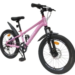 Bicicleta copii BR Tornado 20", cadru aluminiu 12", manete revoshift, frane disc, 7 viteze, roz, varsta 7-10 ani - Img 2