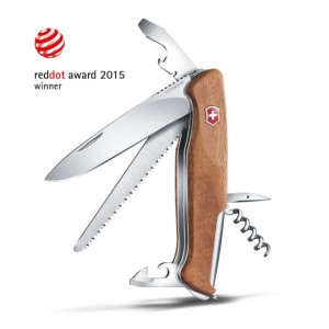 Briceag Victorinox RangerWood 55, lemn nuc - 0.9561.63 frontal