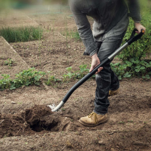 Cazma pentru plantat si bordurat Fiskars Ergonomic, varf rotunjit, 1255 mm, 1890 g - Img 5