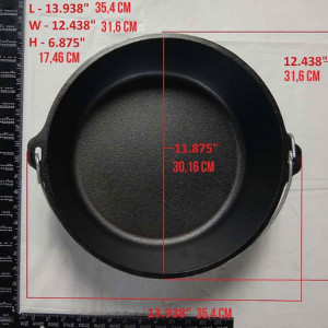 Ceaun din fonta cu capac - cuptor olandez Lodge 30,2 cm 5,7 litri - L-12CO3 7
