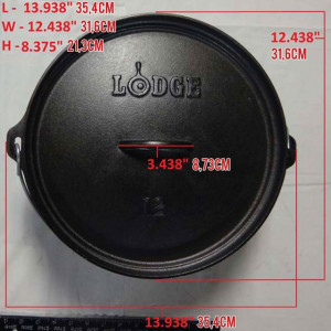 Ceaun din fonta cu capac - cuptor olandez Lodge 30,2 cm 7,6 litri 3