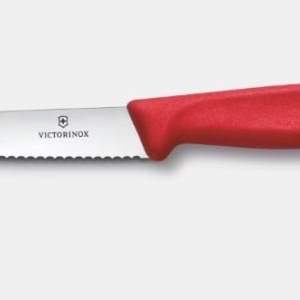 Cutit pentru friptura Victorinox Swiss Classic Steak&Pizza Knife, lama 11cm, Red - 6.7231.C1