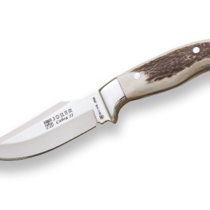 Cutit pentru jupuit Joker Cebra D, maner corn cerb, lama full tang 11cm CC40