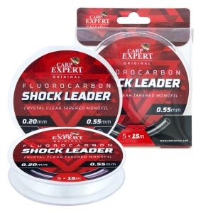 Fir Fluorocarbon Conic Carp Expert Shock Leader, Crystal Clear, 5x15m/rola