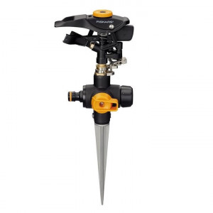 FISKARS Aspersor pulsator cu picior Fiskars, buton on/off, cap metalic - 1027029
