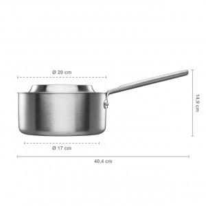 FISKARS Cratita pentru sote, din otel inoxidabil, antiaderenta, Fiskars Norden, 2.5 l - 1026909 - Img 5