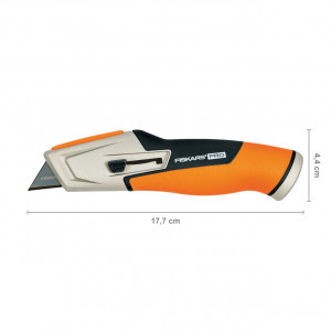 FISKARS Cutit utilitar cu lama retractabila trapezoidala Fiskars CarbonMax, 177 mm, 171 g - 1027223 - Img 2