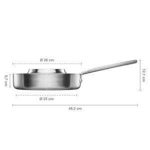 FISKARS Tigaie pentru sote, din otel inoxidabil, antiaderenta, Fiskars Norden, Ø 26 cm - 1067634 - Img 3