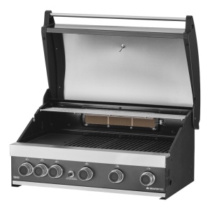 Gratar pe gaz cu 6 arzatoare (5 inox si 1 infrarosu), incastrabil, grile si plita fonta, Grandhall Grandpro Maxim G5 - K05000387A - Img 3