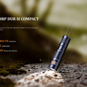 Lanterna Fenix E09R - Lanternă EDC - 600 Lumeni - 124 Metri - ADV-447-001 4