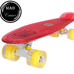 Penny board Mad Cruiser Full LED ABEC 7-rosu - Img 2