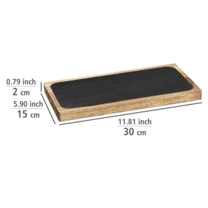 Platou servire si tocator din lemn de accacia 30x15x2 cm Ava Wenko Black Outdoor Kitchen - 55103100 - Img 11