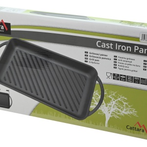 Plita grill Cattara din fonta cu manere , 33x21.5cm, inaltime 3cm - TT13062 - Img 5