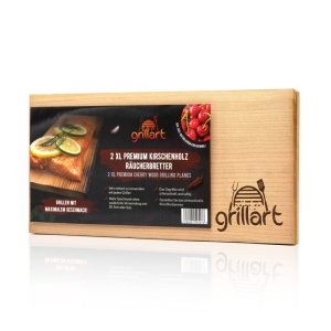 Set 2 placi din lemn de cires XL 30x14,5x1 cm pentru gatit la gratar Grillart - GA-1003-5