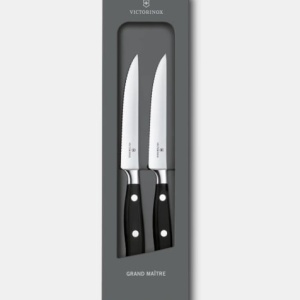 Set pentru friptura Victorinox Grand Maitre Steak Set, 2 piese, Black 7.7242.2W