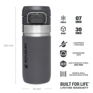 Sticla Apa Stanley The Quick Flip Water Bottle Charcoal 0.47L - 10-09148-025 3