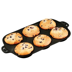 Tava din fonta pentru copt briose 40 x 23 x 2,5 cm Camp Chef - CC-CIGT6 - Img 2