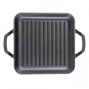 Tava grill patrata cu doua manere Chef Collection Lodge 28 cm - C11SGP caneluri