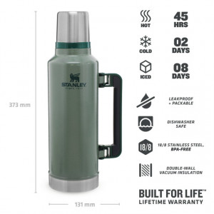 Termos Stanley The Legendary Classic Bottle XLarge Hammertone Green 1.9 l - 10-07934-003 3