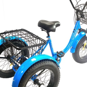 Tricicletă adulți BR Pro2025, 20", 7 viteze, frâne pe disc, cadru din oțel 15", albastru - Img 2
