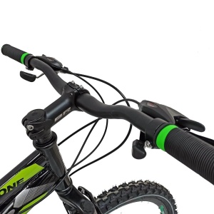 Bicicleta BR STORM 24", 21 viteze, frane pe disc, cadru otel 14", manete secventiale, negru/verde - Img 9