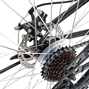 Bicicleta BR STORM 26", 21 viteze, frane pe disc, cadru otel 15", manete secventiale, negru/verde - Img 4
