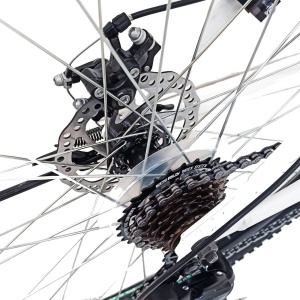 Bicicleta BR TORNADO Carrier 29", 21 viteze, frane pe disc, cadru aluminiu 15", manete secventiale, alb - Img 5