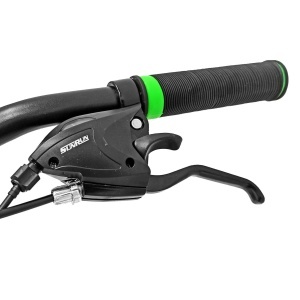 Bicicleta BR Tornado ProMG 24", jante MAGNEZIU, 21 viteze, frane pe disc, cadru din aluminiu 13", manete secventiale, negru - Img 10