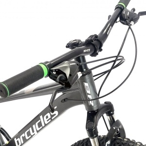 Bicicleta BR Tornado ProMG 24", jante MAGNEZIU, 21 viteze, frane pe disc, cadru din aluminiu 13", manete secventiale, gri - Img 5