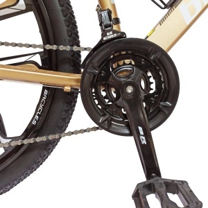 Bicicleta BR Tornado ProMG 26", jante MAGNEZIU, 21 viteze, frane pe disc, cadru din aluminiu 13.5", manete secventiale, maro - Img 10