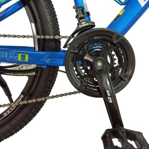 Bicicleta BR Tsunami ProMG 24", cadru otel 13", jante magneziu, manete secventiale, frane disc, 21 viteze, albastru - Img 8