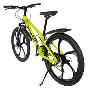 Bicicleta BR Tsunami ProMG 24", cadru otel 13", jante magneziu, manete secventiale, frane disc, 21 viteze, fluo - Img 3
