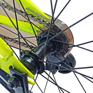 Bicicletă copii BR Neptune 20", cadru oțel, galben fluo, varsta 7 - 10 ani - Img 6