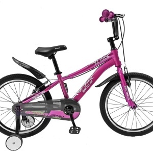 Bicicletă copii BR Neptune 20", cadru oțel, roz, varsta 7 - 10 ani