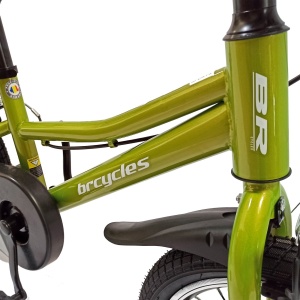 Bicicletă copii BR Neptune Kids 16", cadru oțel, verde, varsta 4 - 6 ani - Img 5