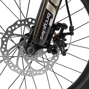 Bicicleta copii BR Tornado 20", cadru aluminiu 12", manete revoshift, frane disc, 7 viteze, negru, varsta 7-10 ani - Img 5