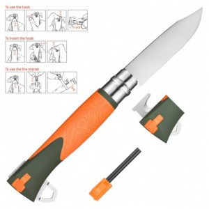 Briceag Opinel N°12 Inox Outdoor Explore Portocaliu, lama 10cm - 001974 - Img 3