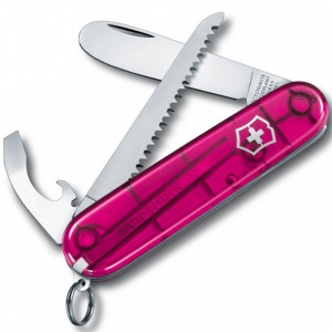 Briceag Victorinox My first Victorinox H, roz transparent - 0.2373.T5