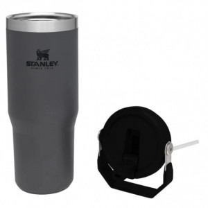 Cana Termoizolanta cu pai The IceFlow Flip Straw Tumbler Charcoal 0.89L / 30oz  - 10-09993-194  4
