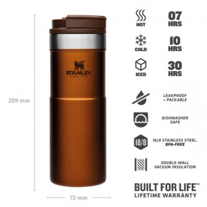 Cana Termoizolanta Stanley The NeverLeak Travel Mug Maple Ice 0.47L - 10-09851-010 3