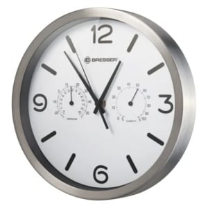Ceas de perete Bresser MyTime, termometru, alb