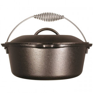 Ceaun din fonta cu capac - cuptor olandez Lodge, 25,4 cm 4,7 litri - L-8DO3 4