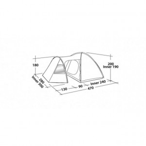 Cort de familie Easy Camp Eclipse 500, 5 persoane Rustic Green - EC120387 - Img 2