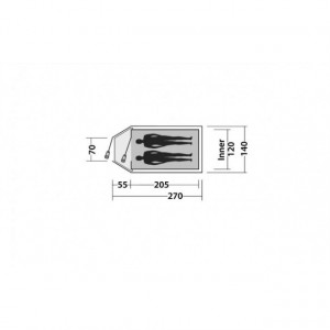 Cort de tip dom Easy Camp Quasar 200, 2 persoane Rustic Green - - Img 2